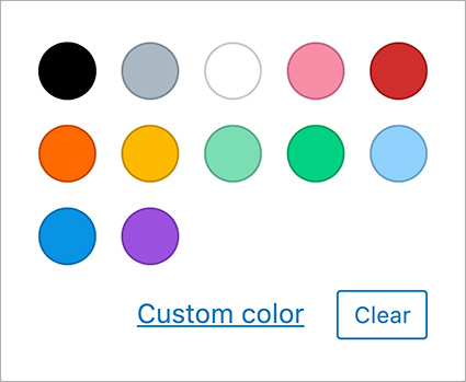 Default Core Color Palette