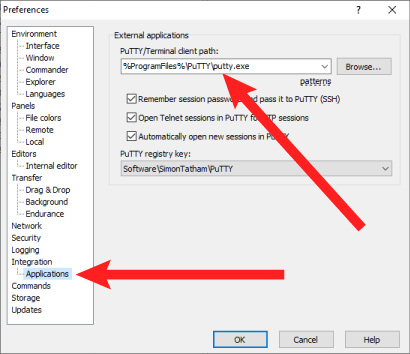 Integration of WinSCP with Putty
