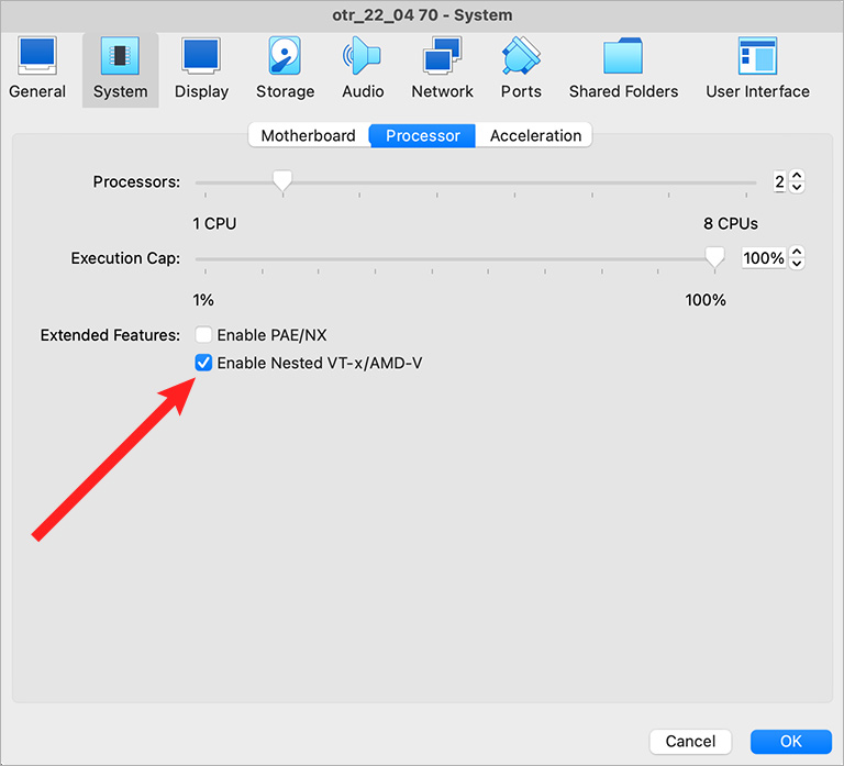 Enable Nested Virtualization