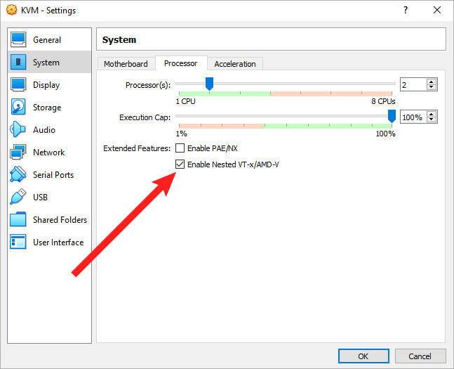 Enable Nested Virtualization